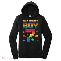 Birthday Boy 7 Years Old Seven Master Builder Building Lover Women's Hoodie thumb 0