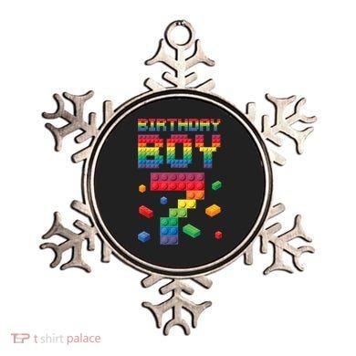 Birthday Boy 7 Years Old Seven Master Builder Building Lover Ornament
