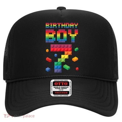 Birthday Boy 7 Years Old Seven Master Builder Building Lover Hat