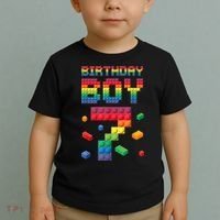 Birthday Boy 7 Years Old Seven Master Builder Building Lover Toddler T-Shirt thumb 2