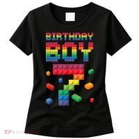 Birthday Boy 7 Years Old Seven Master Builder Building Lover Women's T-Shirt thumb 0