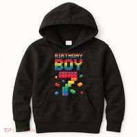 Birthday Boy 7 Years Old Seven Master Builder Building Lover Kids Hoodie thumb 0