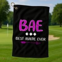 Bae Best Auntie Ever Golf Towel thumb 1