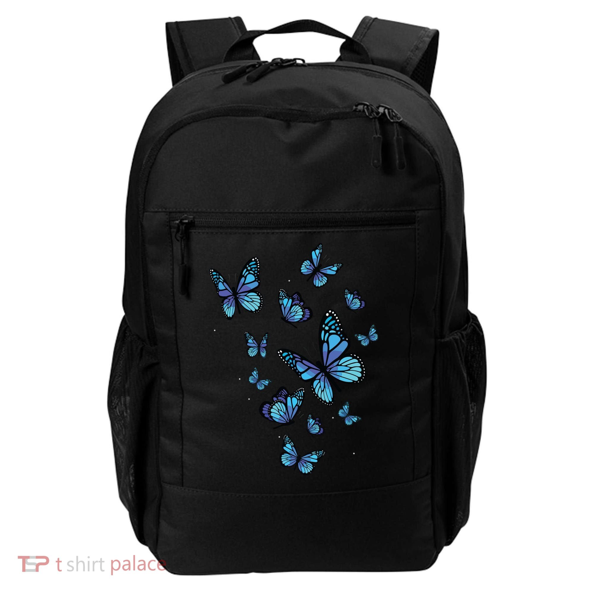 Blue Butterfly Art Garden Beautiful Butterflies Backpack