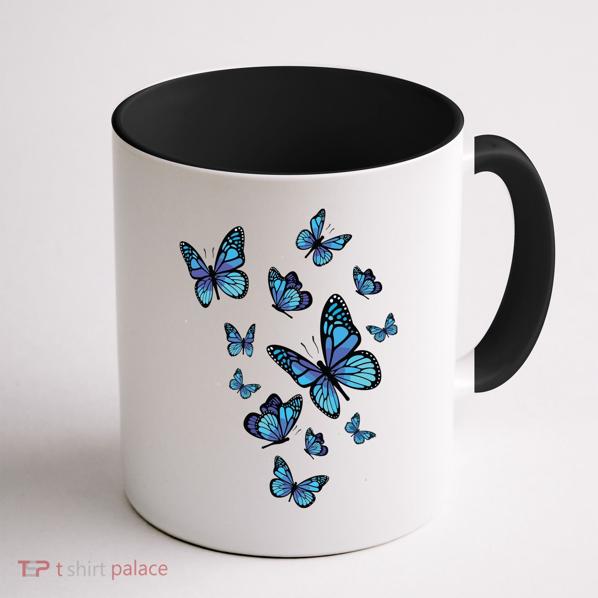 Blue Butterfly Art Garden Beautiful Butterflies Coffee Mug