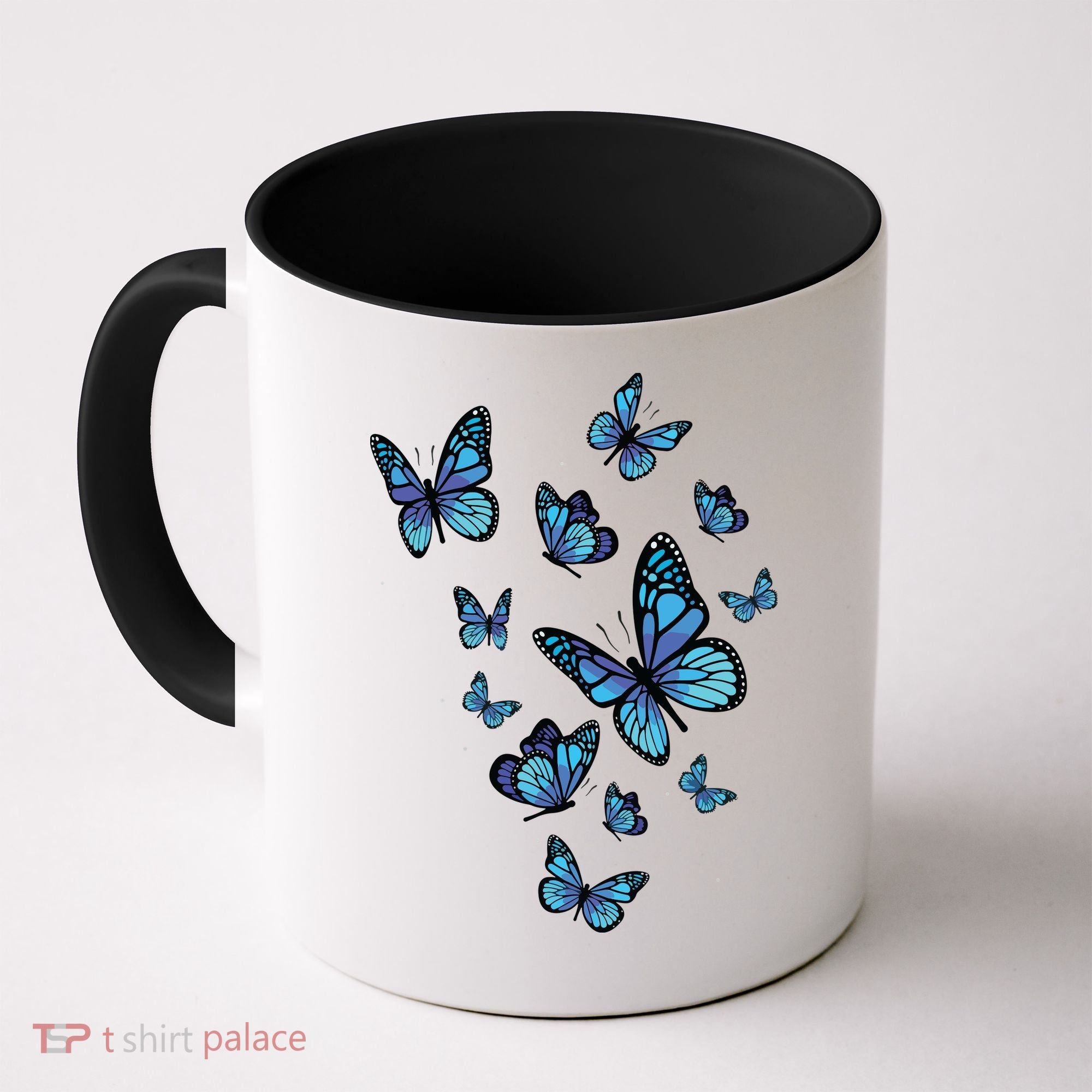 Blue Butterfly Art Garden Beautiful Butterflies Coffee Mug