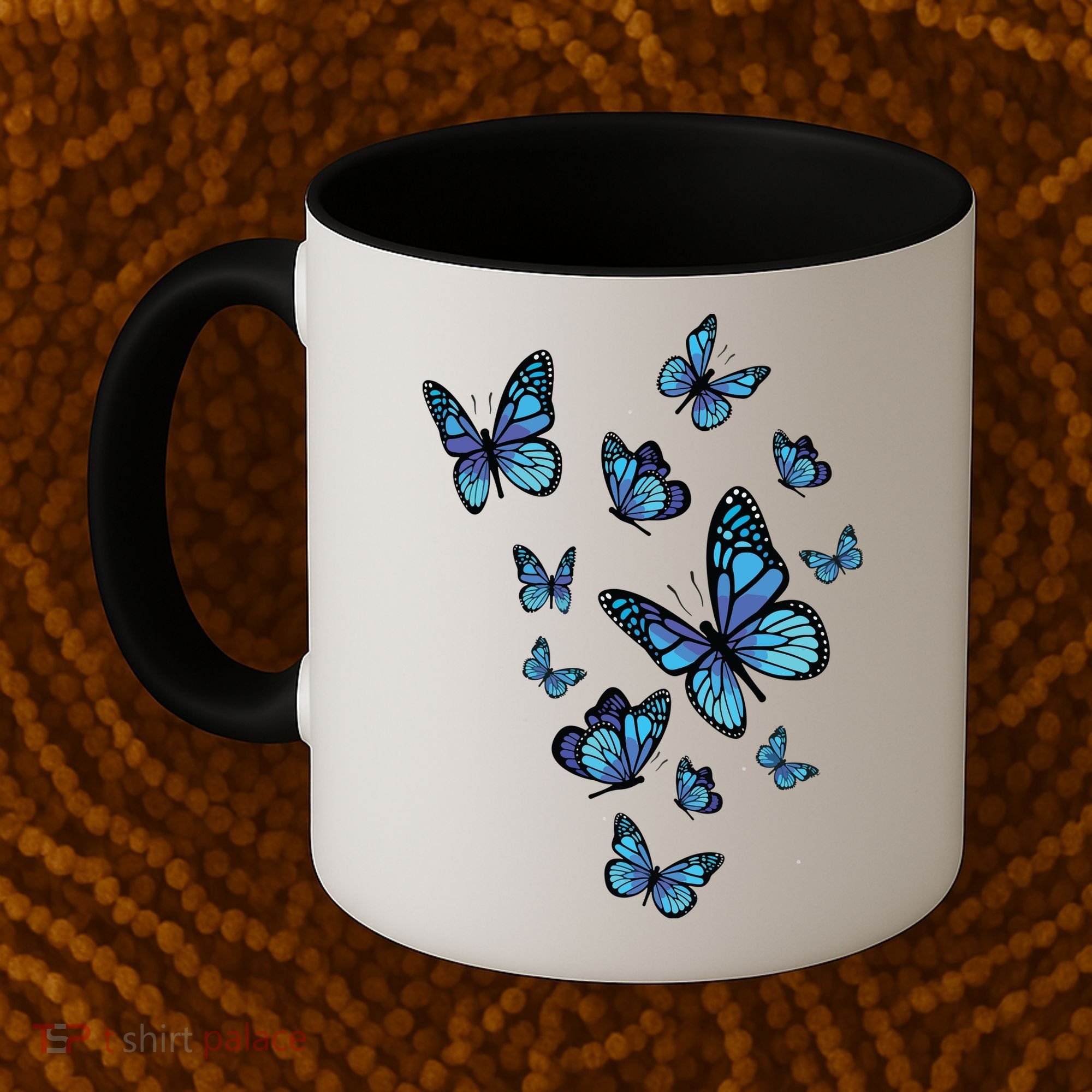 Blue Butterfly Art Garden Beautiful Butterflies Coffee Mug