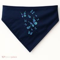 Blue Butterfly Art Garden Beautiful Butterflies USA-Made Doggie Bandana thumb 0