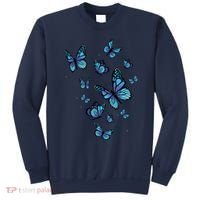 Blue Butterfly Art Garden Beautiful Butterflies Sweatshirt thumb 0