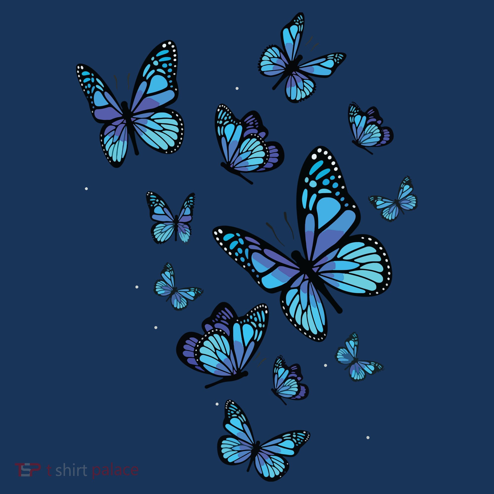 Blue Butterfly Art Garden Beautiful Butterflies Women's Hoodie