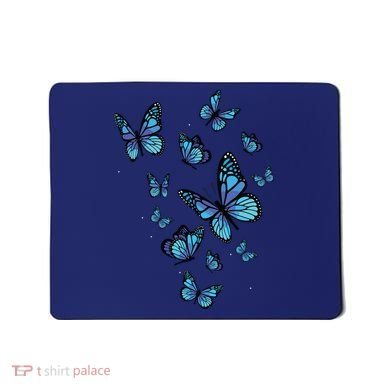 Blue Butterfly Art Garden Beautiful Butterflies Mousepad