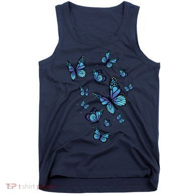 Blue Butterfly Art Garden Beautiful Butterflies Tank Top