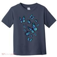 Blue Butterfly Art Garden Beautiful Butterflies Toddler T-Shirt thumb 0