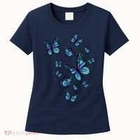Blue Butterfly Art Garden Beautiful Butterflies Women's T-Shirt thumb 0
