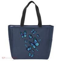 Blue Butterfly Art Garden Beautiful Butterflies Tote Bag thumb 0