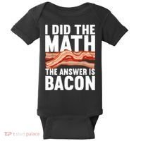 Best Bacon Art For Women Food Pork Meat Bacon Lovers Baby Bodysuit thumb 0