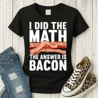 Best Bacon Art For Women Food Pork Meat Bacon Lovers Women's T-Shirt thumb 3