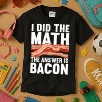 Best Bacon Art For Women Food Pork Meat Bacon Lovers Kids T-Shirt thumb 3