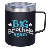 Big Brother Again Sibling Older Son Gift Boy 12oz Stainless Steel Coffee Mug thumb 0