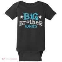 Big Brother Again Sibling Older Son Gift Boy Baby Bodysuit thumb 0