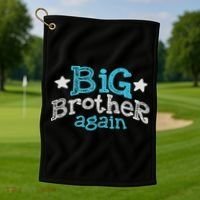 Big Brother Again Sibling Older Son Gift Boy Golf Towel thumb 1