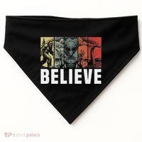Believe Bigfoot Alien Loch Ness Monster Funny Retro Cryptids USA-Made Doggie Bandana thumb 0