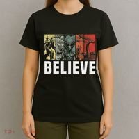 Believe Bigfoot Alien Loch Ness Monster Funny Retro Cryptids T-Shirt thumb 4