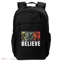 Believe Bigfoot Alien Loch Ness Monster Funny Retro Cryptids Backpack thumb 0