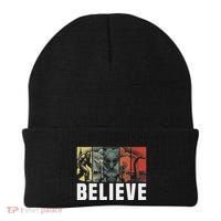 Believe Bigfoot Alien Loch Ness Monster Funny Retro Cryptids Beanie thumb 0