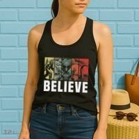 Believe Bigfoot Alien Loch Ness Monster Funny Retro Cryptids Women's Tank Top thumb 2