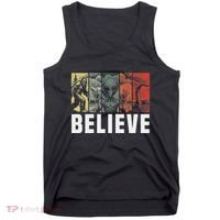 Believe Bigfoot Alien Loch Ness Monster Funny Retro Cryptids Tank Top thumb 0