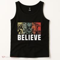 Believe Bigfoot Alien Loch Ness Monster Funny Retro Cryptids Tank Top thumb 2