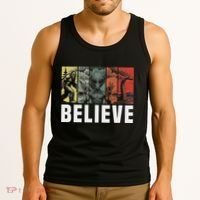 Believe Bigfoot Alien Loch Ness Monster Funny Retro Cryptids Tank Top thumb 3