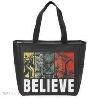 Believe Bigfoot Alien Loch Ness Monster Funny Retro Cryptids Tote Bag thumb 0
