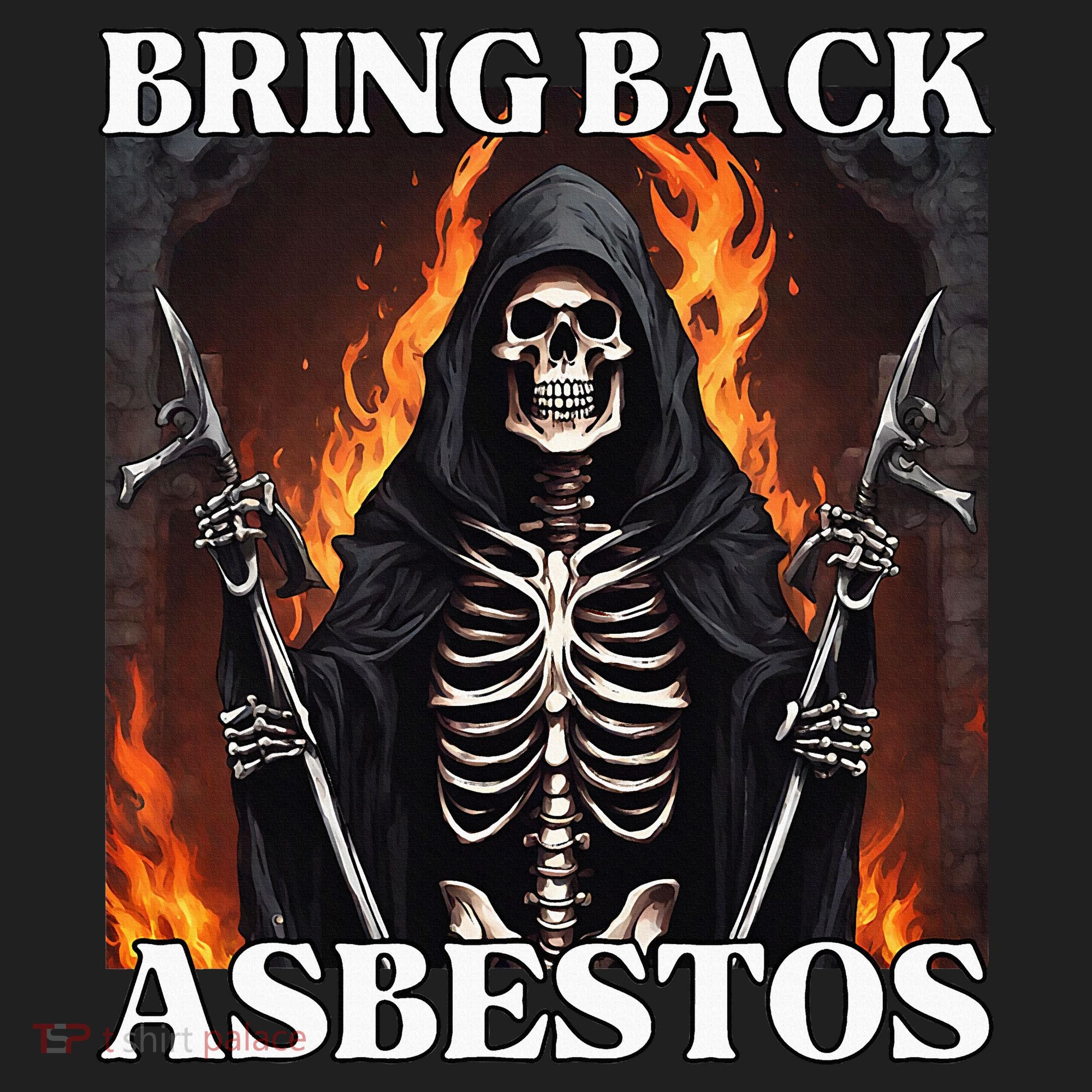 Bring Back Asbestos Funny Cringe Hard Skeleton Beanie