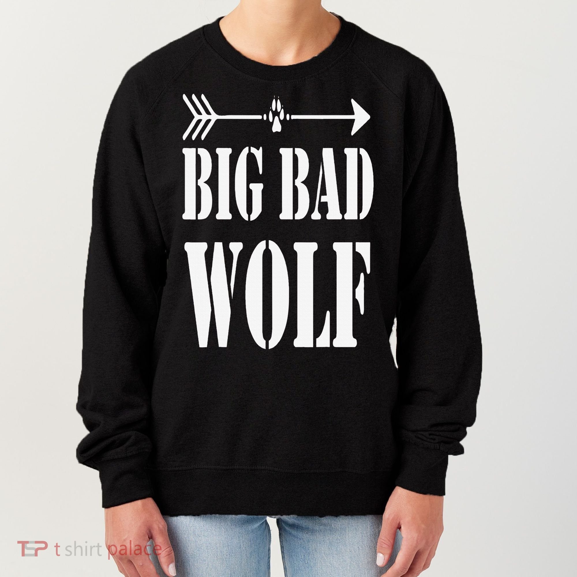 Big Bad and Wolf Funny Wolves Werewolf Cool Dog Women's Sweatshirt