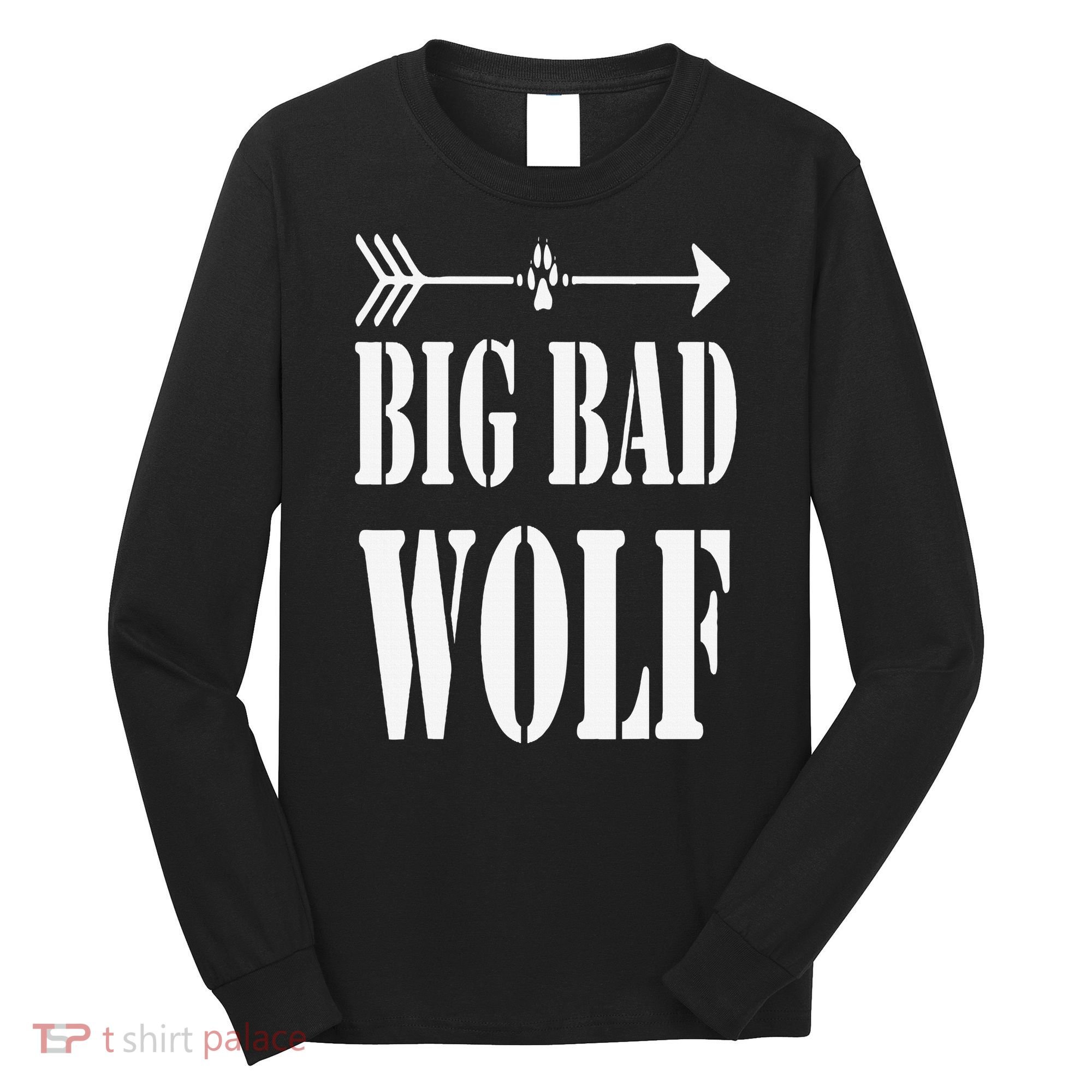 Big Bad and Wolf Funny Wolves Werewolf Cool Dog Long Sleeve Shirt