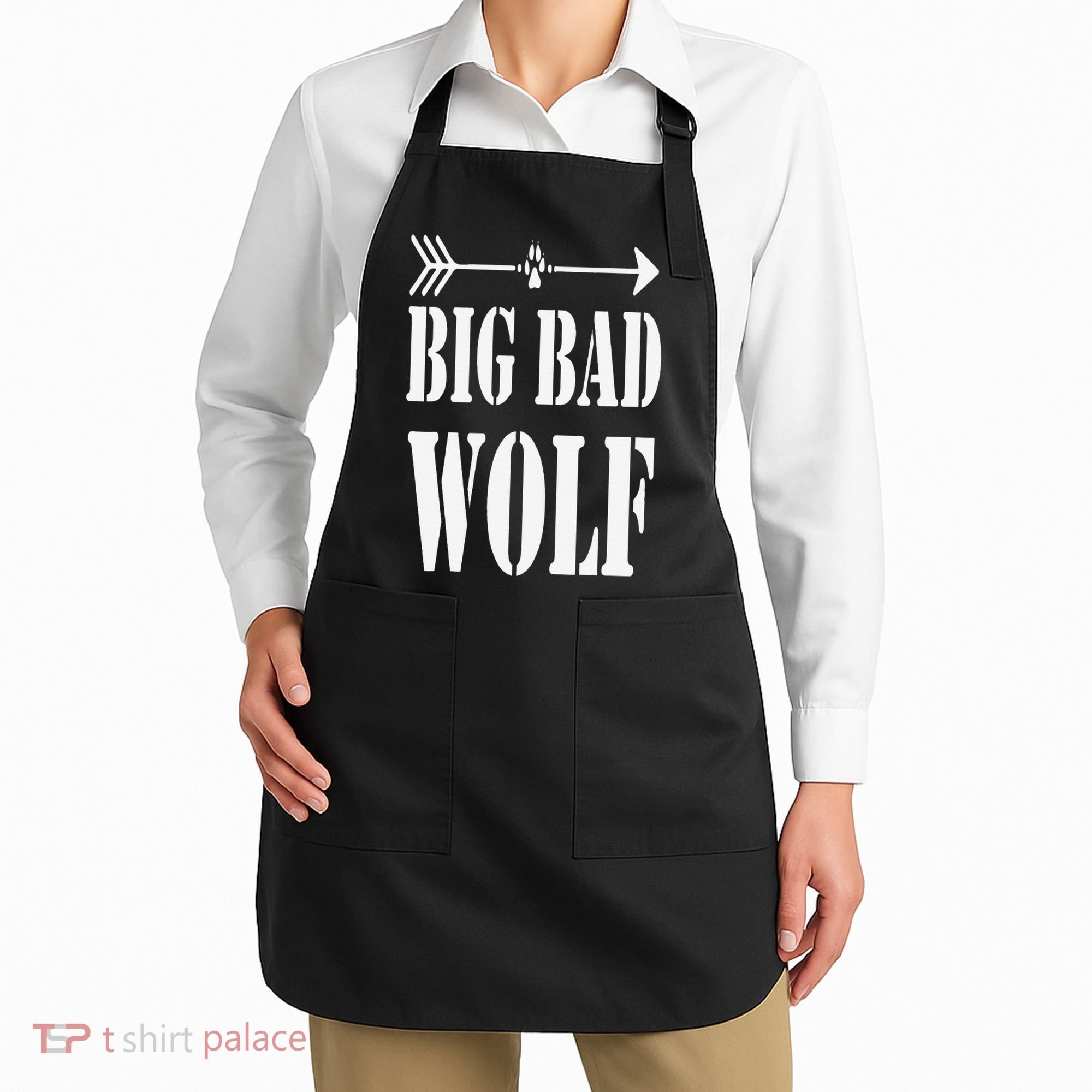 Big Bad and Wolf Funny Wolves Werewolf Cool Dog Apron