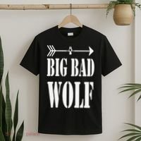 Big Bad and Wolf Funny Wolves Werewolf Cool Dog T-Shirt thumb 2