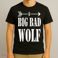 Big Bad and Wolf Funny Wolves Werewolf Cool Dog T-Shirt thumb 3