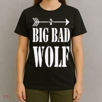 Big Bad and Wolf Funny Wolves Werewolf Cool Dog T-Shirt thumb 4