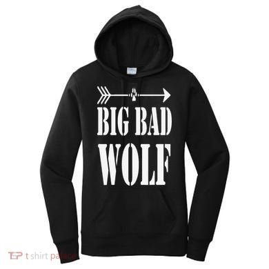 Big Bad and Wolf Funny Wolves Werewolf Cool Dog Women's Hoodie