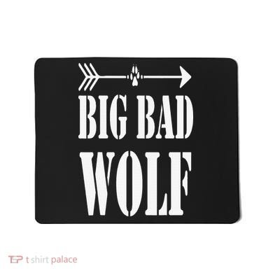 Big Bad and Wolf Funny Wolves Werewolf Cool Dog Mousepad