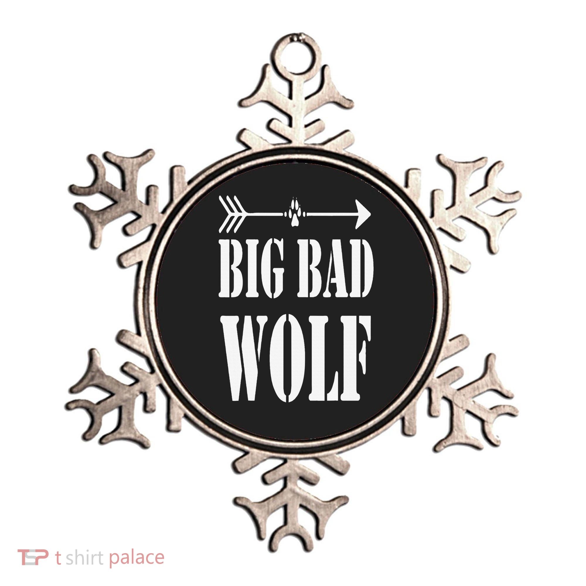 Big Bad and Wolf Funny Wolves Werewolf Cool Dog Ornament