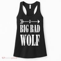 Big Bad and Wolf Funny Wolves Werewolf Cool Dog Women's Tank Top thumb 0