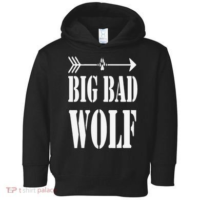 Big Bad and Wolf Funny Wolves Werewolf Cool Dog Toddler Hoodie