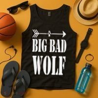 Big Bad and Wolf Funny Wolves Werewolf Cool Dog Tank Top thumb 4