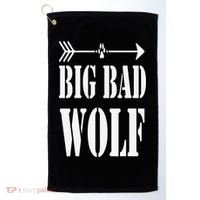 Big Bad and Wolf Funny Wolves Werewolf Cool Dog Golf Towel thumb 0