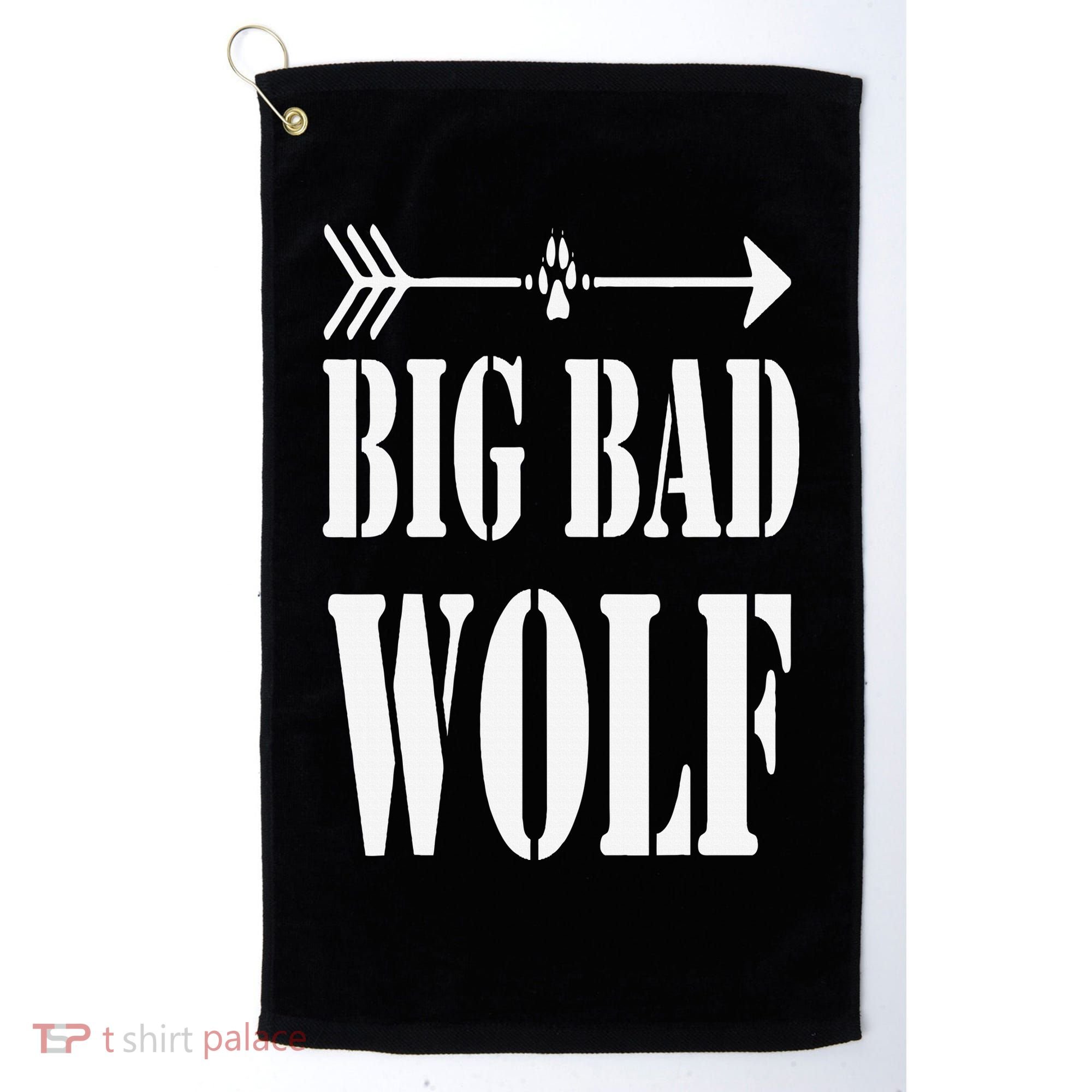 Big Bad and Wolf Funny Wolves Werewolf Cool Dog Golf Towel