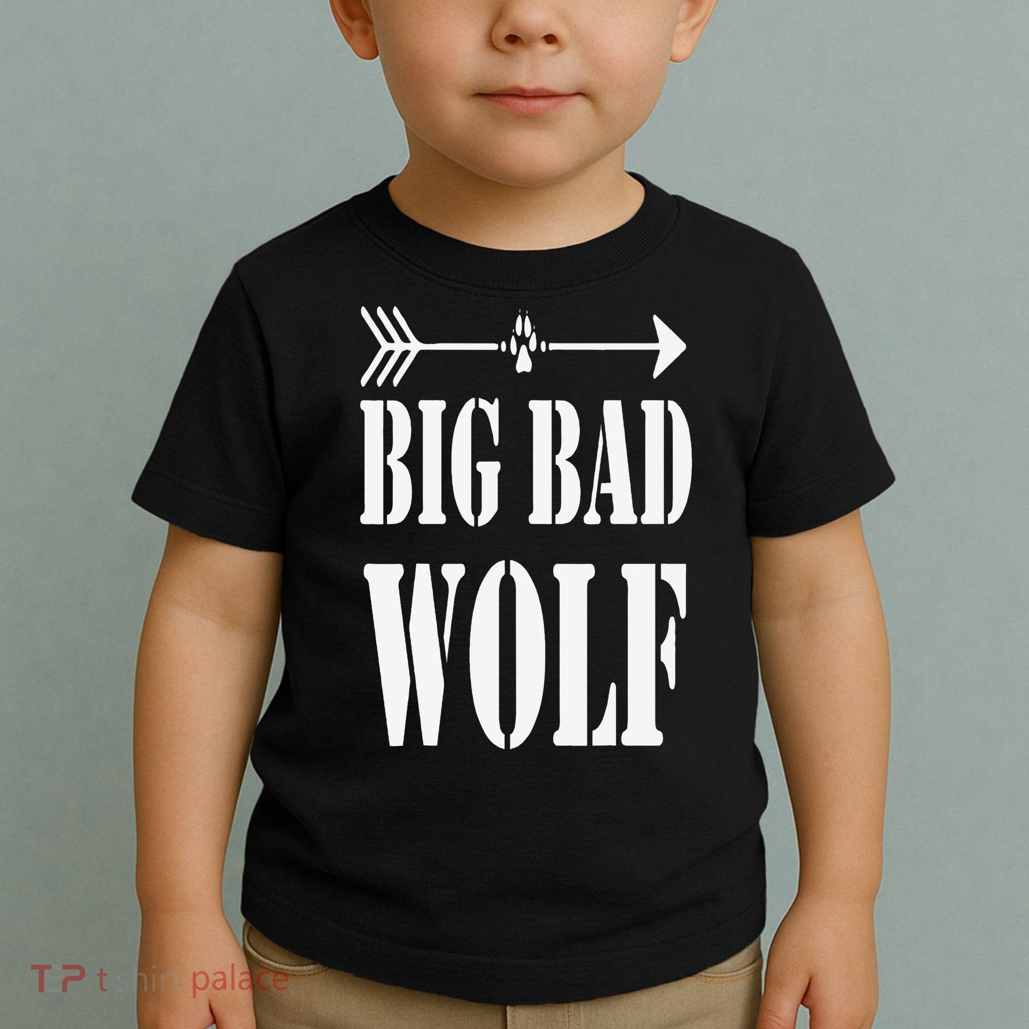 Big Bad and Wolf Funny Wolves Werewolf Cool Dog Toddler T-Shirt